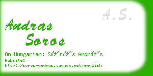 andras soros business card